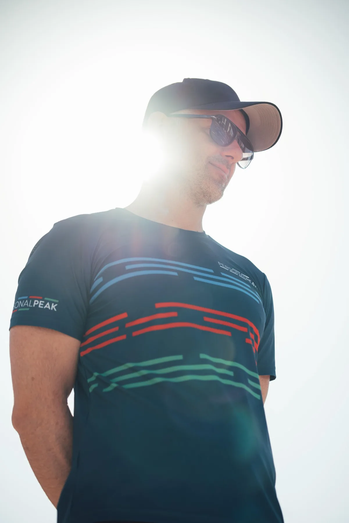 Personal Peak shirt against the light